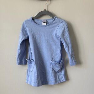 Hannah Andersson  Blue Long Sleeve tunic with heart Pockets